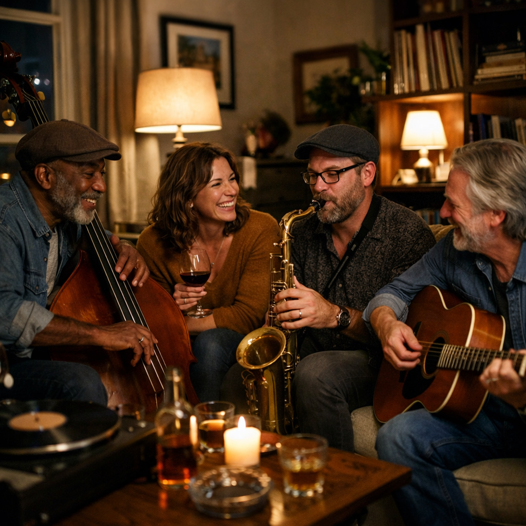 photographic jazz friends night in home house