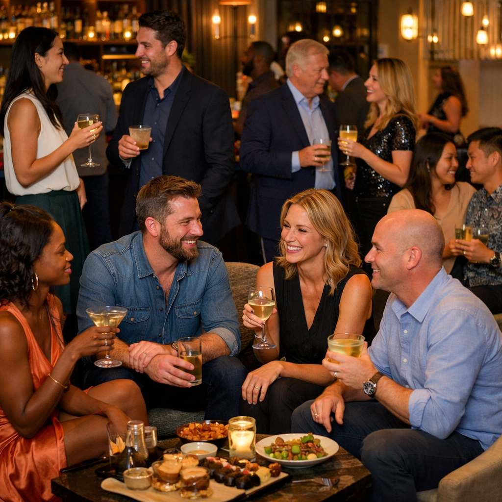 photographic social dinners cocktails  lounges mix crowd-1